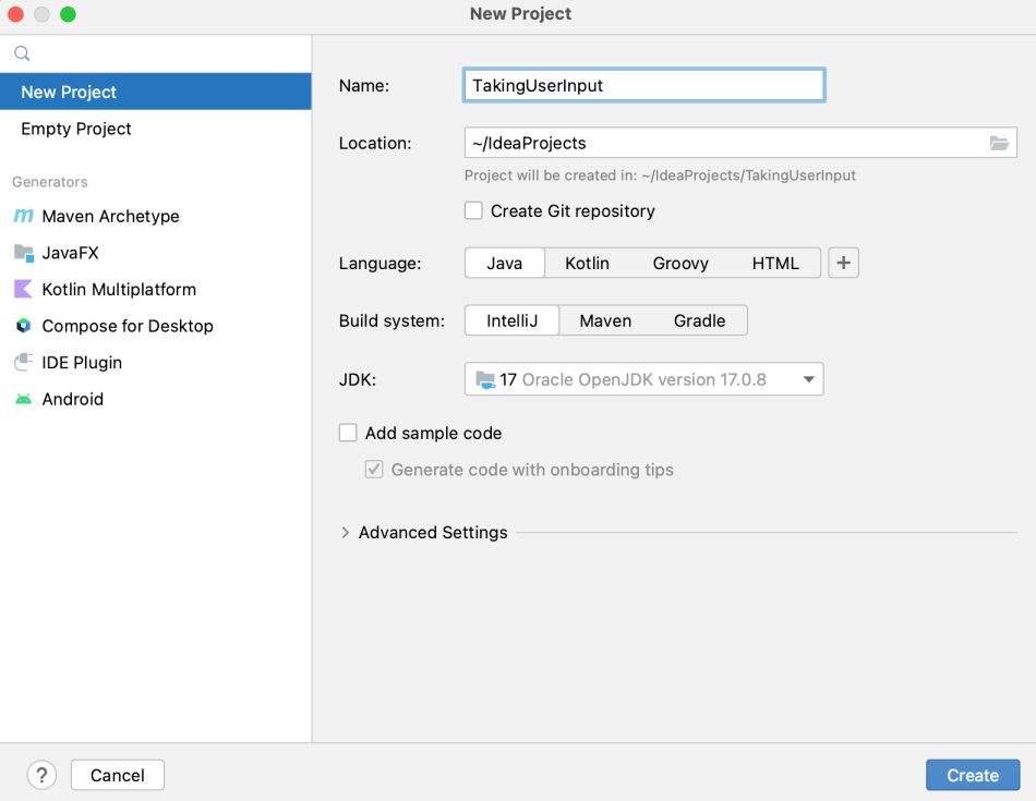 How To Take User Input Using Java In Intellij Idea